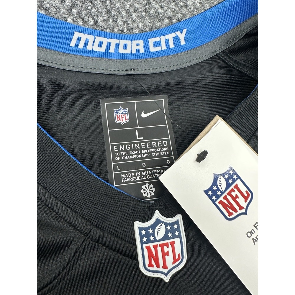 Jahmyr Gibbs Detroit Lions Nike NFL  Jersey Black - Women's Large • New $130 - Picture 3 of 9